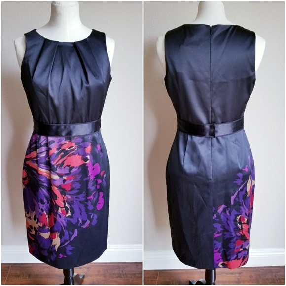 TAHARI CORRINA DRESS FLORAL SIZE 6 NWT